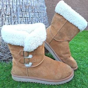 Ugg Koolaburra Chestnut Brown. Sheepskin Shearling Fur Winter Boots 7